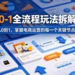 淘宝0-1全流程玩法拆解课程，从0到1，掌握电商运营的每一个关键节点