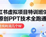 小红书虚拟项目特训班9.0，AI原创PPT技术全跑通，单品单店月纯利润几个W