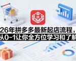 26年拼多多最新起店流程，从0-1让你全方位学习和了解（06月10日更新）