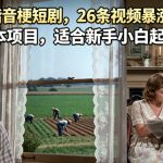 AI做英语谐音梗短剧，26条视频暴涨20W粉丝，0成本项目，适合新手小白起号