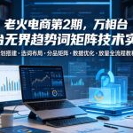 老火电商第2期，万相台无界趋势词矩阵技术实战课，计划搭建・选词布局・分品矩阵・数据优化・放量全流程教程