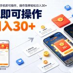 最新零撸小游戏项目，有手机即可操作，操作简单轻松日入30+