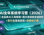 AI全年系统学习营（2026）｜全品类AI工具精通+图文音视频全域创作+百行业落地变现+自媒体IP打造年度进阶大课