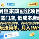闲鱼家政副业项目，无需门店，低成本启动，高利润低竞争，玩法简单，月入1W+