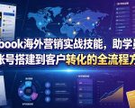 Facebook海外营销实战技能，助学员掌握从账号搭建到客户转化的全流程方法