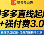 拼多多直线起店+强付费3.0，教你稳定起店、高效控投产、破解流量瓶颈（更新6月）
