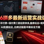 2026拼多多最新运营实战课程｜微付费+半付费+强付费三套起款体系，叠券玩法+矩阵推广+AI批量起店，白牌店铺直冲黑标全方案