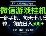 居家副业最佳选择，一部手机保底日入500+，长期稳定，变现速度快【揭秘】