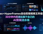 Codex＋HyperFrames自动剪辑视频王炸组合！30分钟内搭建起属于自己的AI剪辑流水线（完整版实操教程手册）