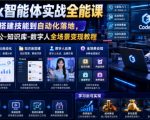 Codex智能体实战全能课｜0基础从搭建技能到自动化落地，视频剪辑-办公-知识库-数字人全场景变现教程