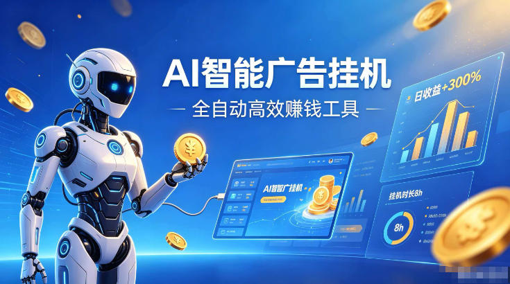 AI智能广告挂G，在家自动賺收益，全程无需人工操作、不用直播、不用拉人【揭秘】