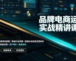 品牌电商运维实战精讲课程｜吃透电商品牌落地逻辑、穿越行业周期、搭建长效变现运营体系