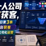 AI一人公司内容获客，轻松日更3条，多平台获客，一人公司化运营（更新）