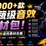 宝藏级音效素材包！10000+款背景音乐音效素材合集，自然片头婚礼会议常用音效包，分类清晰