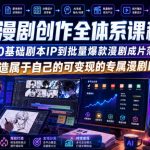 AI漫剧创作全体系课程｜从0基础剧本IP到批量爆款漫剧成片落地，打造属于自己的可变现的专属漫剧IP