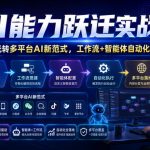 AI能力跃迁实战课｜零基础玩转多平台AI新范式，工作流+智能体自动化全落地教学