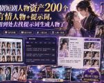 AI漫剧短剧人物资产200个古代言情人物+提示词，再也不用到处去找提示词生成人物了