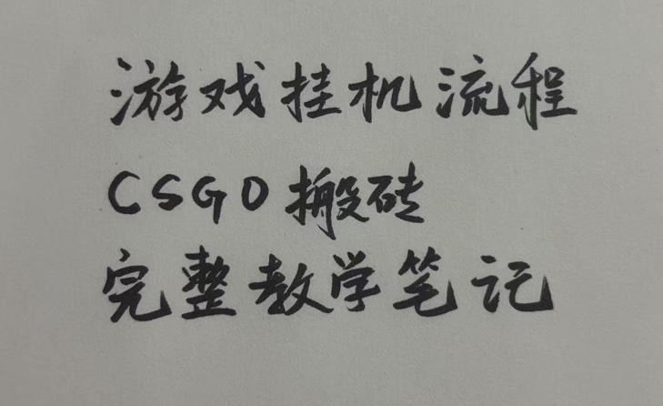 游戏挂G全流程笔记分享[/erphpdown]，CSGO游戏搬砖，小白看了当天学会见收益【揭秘】