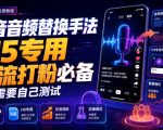 抖音音频替换手法H5专用，引流打粉必备，有需要自己测试