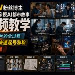 抖音93W粉丝博主老朱故事会亲授AI都市故事短视频教学，从选题到成片的全过程，小白也能够快速起号涨粉接广告变现