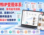 小红书IP变现体系：定位方法论、账号起号流程、合规引流、直播SOP、多赛道案例复盘与产品矩阵设计完整教学