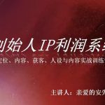 创始人IP利润系统8月训练营，定位、内容、获客、人设与内容实战训练营