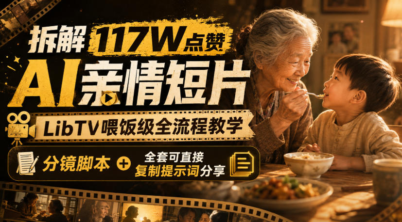 拆解117W点赞AI亲情短片，LibTV喂饭级全流程教学，分镜脚本+全套可直接复制提示词分享[/erphpdown]