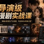 AI导演级短剧漫剧实战课，从单条视频到连续大片，掌握AI影视生产全流程，开启你的AI导演之路!