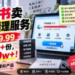 小红书卖C盘清理服务，一单29.99，卖了2w+份，技术也是虚拟产品