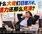 付费文章：为什么大佬们日理万机，精力还那么充沛？