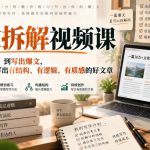 爆文拆解视频课，从看懂好文章，到写出爆文，从模仿起步，写出有结构、有逻辑、有质感的好文章