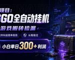 自营项目：CSGO全自动挂G，游戏搬砖捡漏，软件科技简单易用，长期稳定，小白单日300+利润【揭秘】