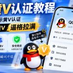 QQ黄V认证教程，个人主资料显示黄V认证，号下所有群都是黄V，逼格拉满