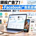 别再靠猜投广告了！TikTok+Facebook广告实战课，教你用实战方法把店铺跑起来，建立一个真正能盈利的Shopify商店【原创双语字幕】
