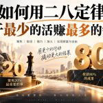 付费文章：如何用二八定律干最少的活賺最多的钱