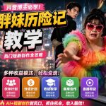 抖音博主的AI胖妹历险记教学，伙伴计划+分成计划+收徒+商单等多种收益，适合新手，手机电脑都可以操作