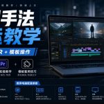 影视手法搬运教学，手法配合CR+模板操作，需要电脑，提供软件+配置参数