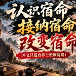 某公众号付费文章：认识宿命，接纳宿命，改变宿命（本文只适合非上班族阅读）
