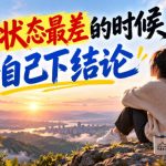 某公众号付费文章：别在状态最差的时候，给自己下结论