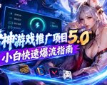 雷神游戏推广项目5.0-小白快速爆流指南，最的好一天收益就1K+