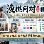 渔樵问对小短剧教程，包含电商套图、带货视频，短剧制作资料，全程可直接套用复刻