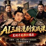抖音14W粉博主同款AI三国漫剧实战课，复刻子龙很忙爆款，从脚本、人物、分镜到成片全流程创作，打造高流量短剧IP