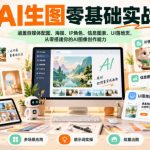 AI生图零基础实战，涵盖自媒体配图、海报、IP角色、信息图表、UI落地页，从零搭建你的AI图像创作能力