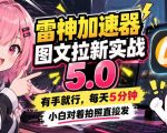 雷神加速器图文拉新实战5.0，有手就行，小白对着拍照发