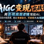 AIGC变现实战营，用影视底层逻辑驾驭AI，摆脱流水线质感，做出有感染力、可变现的AI短剧漫剧