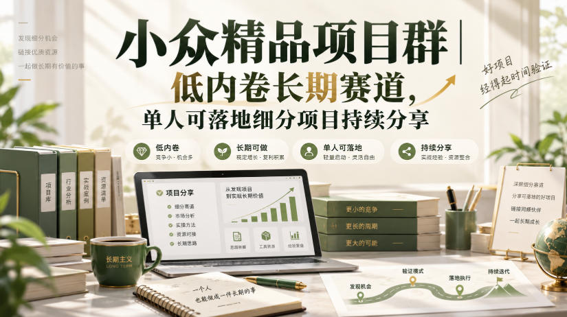 小众精品项目群｜低内卷长期赛道，单人可落地细分项目持续分享[/erphpdown]