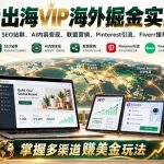 猎者出海VIP海外掘金实战课：涵盖独立站、SEO站群、AI变现、联盟营销、Pinterest引流、Fiverr接单与海外流量套利，掌握多渠道賺美金玩法